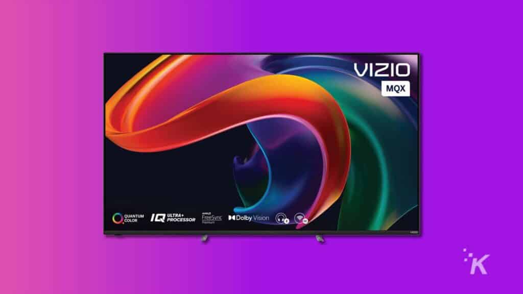 vizio m-series quantum x gaming tv on purple background