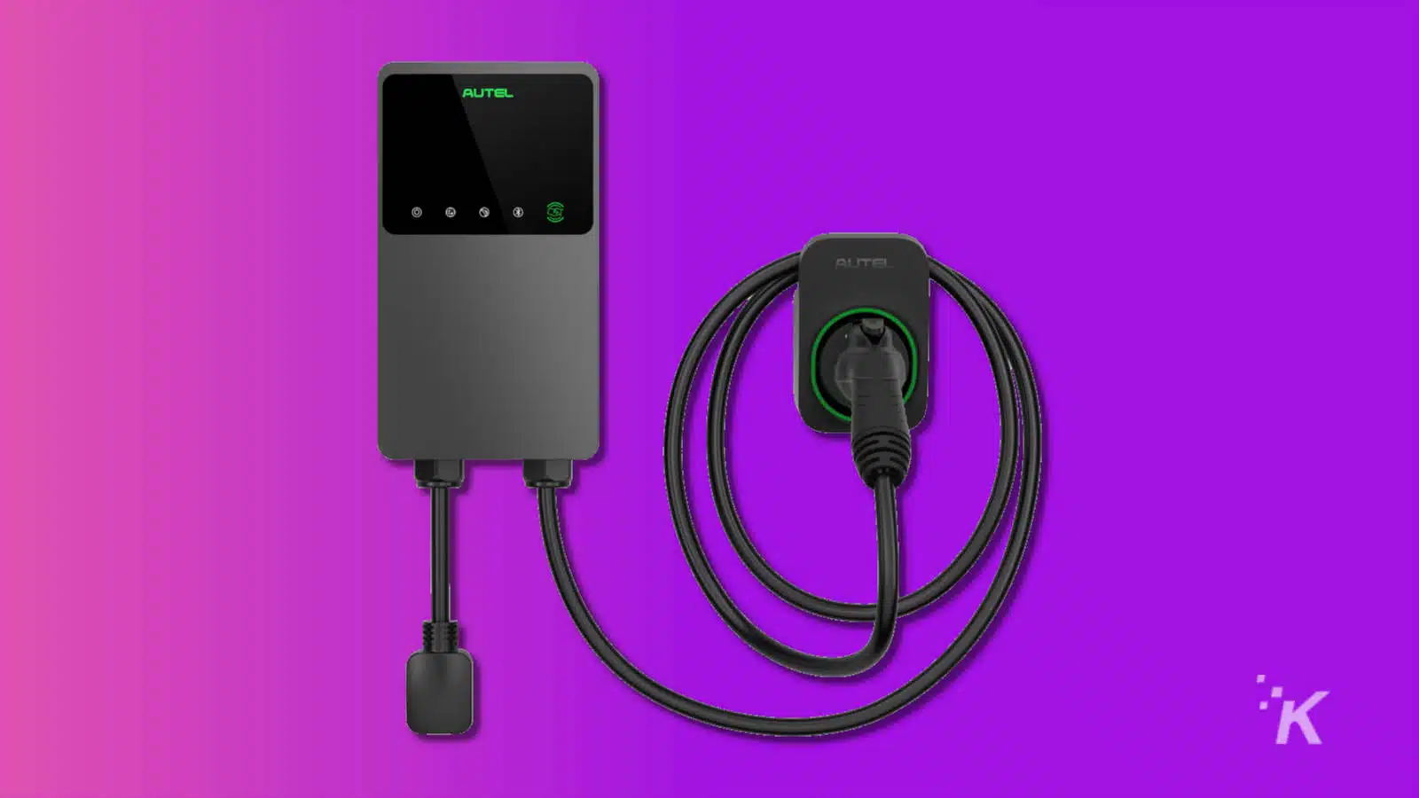 autel maxicharger ev charger on purple background