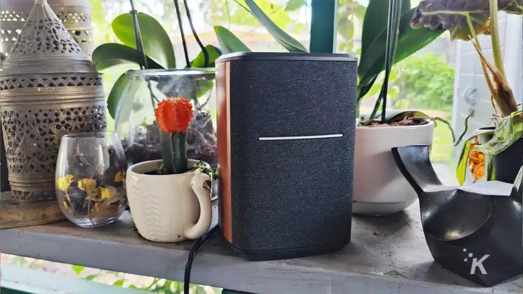 bluetooth speaker on table