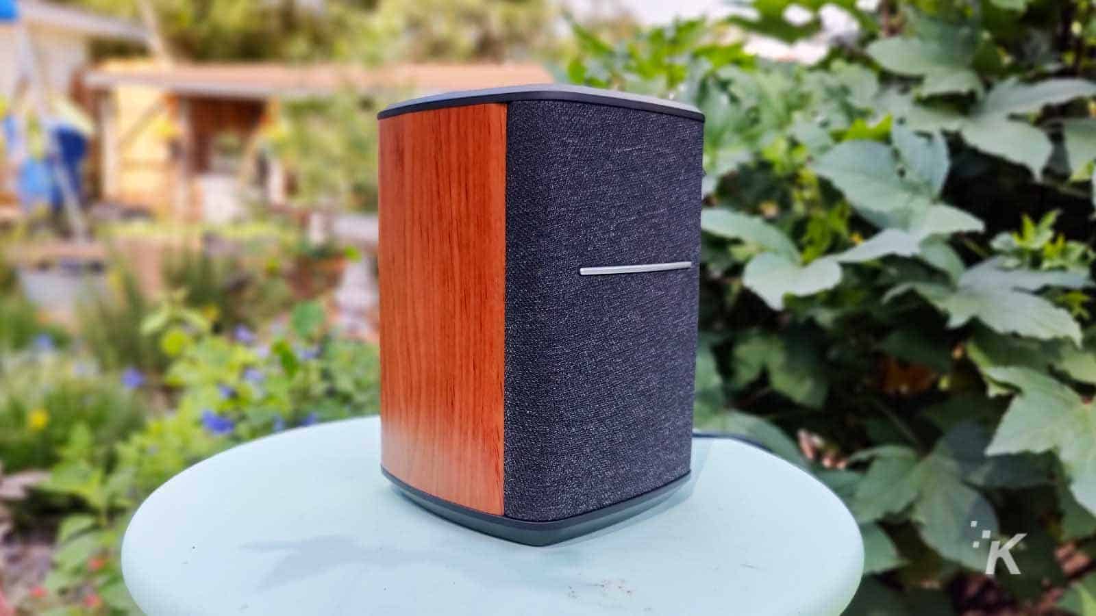 edifier bluetooth speaker on table