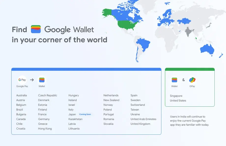 google wallet is rolling out in these countries