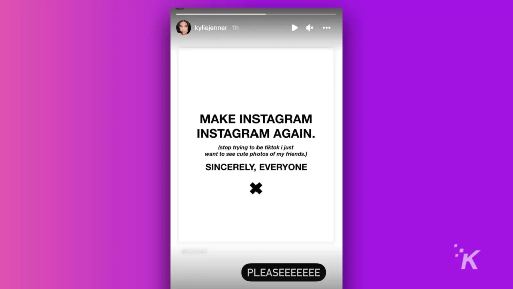 kylie jenner instagram story