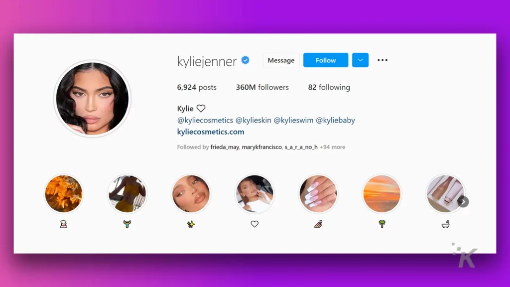 Kylie jenner instagram feed