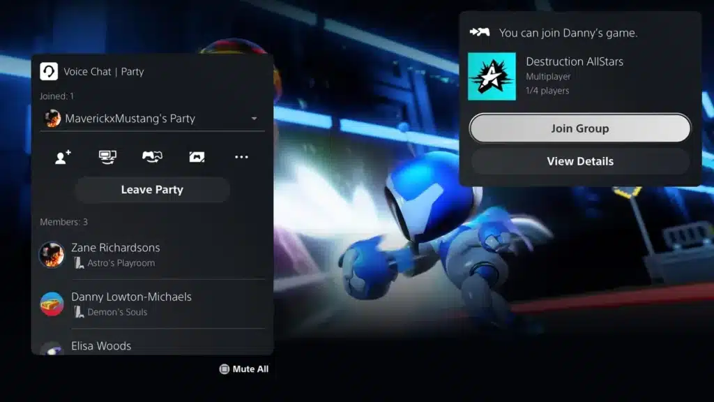 ps5 join game notification