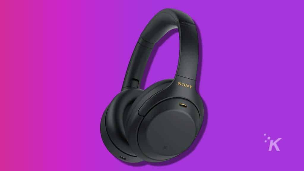 sony wh-1000xm4 headphones on purple background