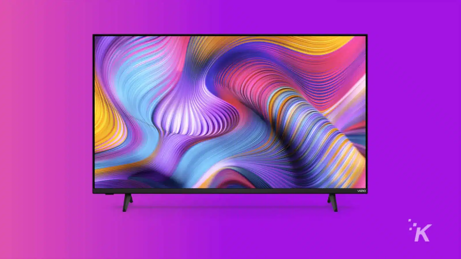 vizio v-series tv on purple background