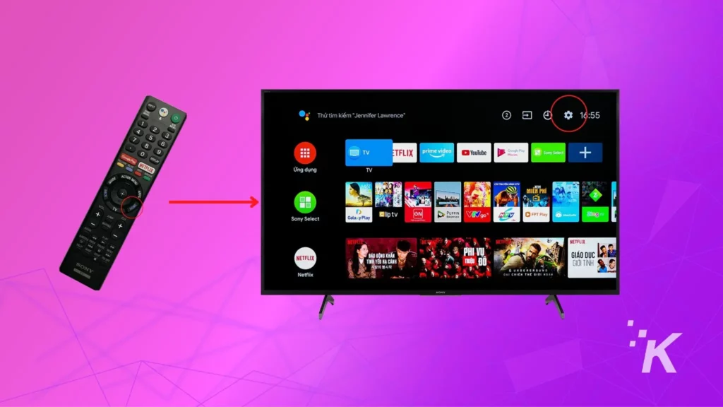 Sony android tv quick settings screen