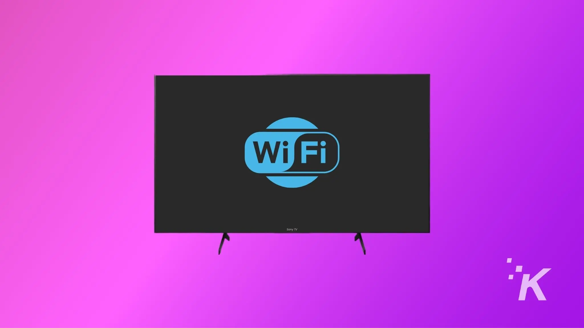 Smart tv image purple background