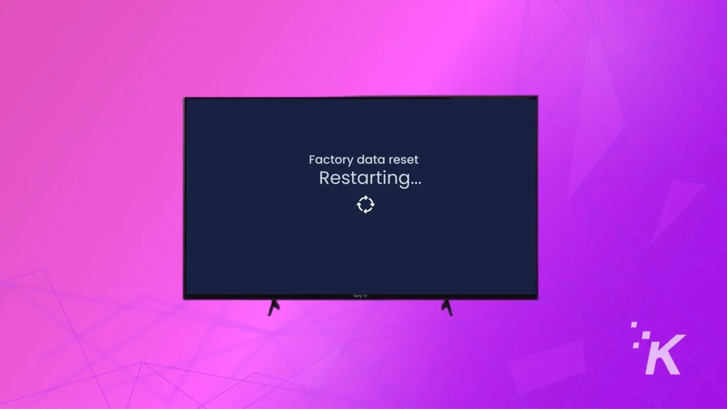 How to factory reset a Sony TV