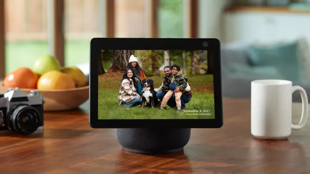 Amazon echo 15 tablet on table