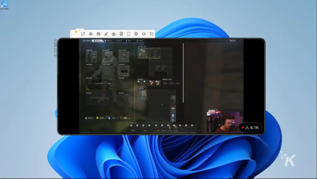 apowermirror screenshot on pc desktop