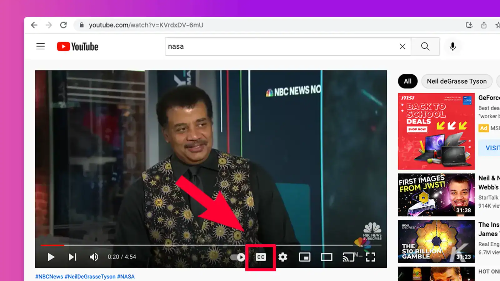 close caption youtube 1