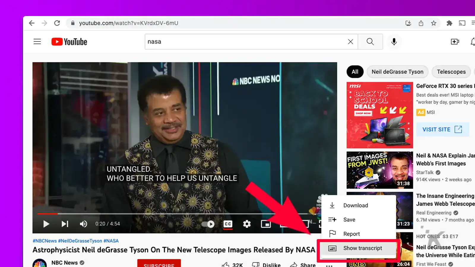 close caption youtube 3
