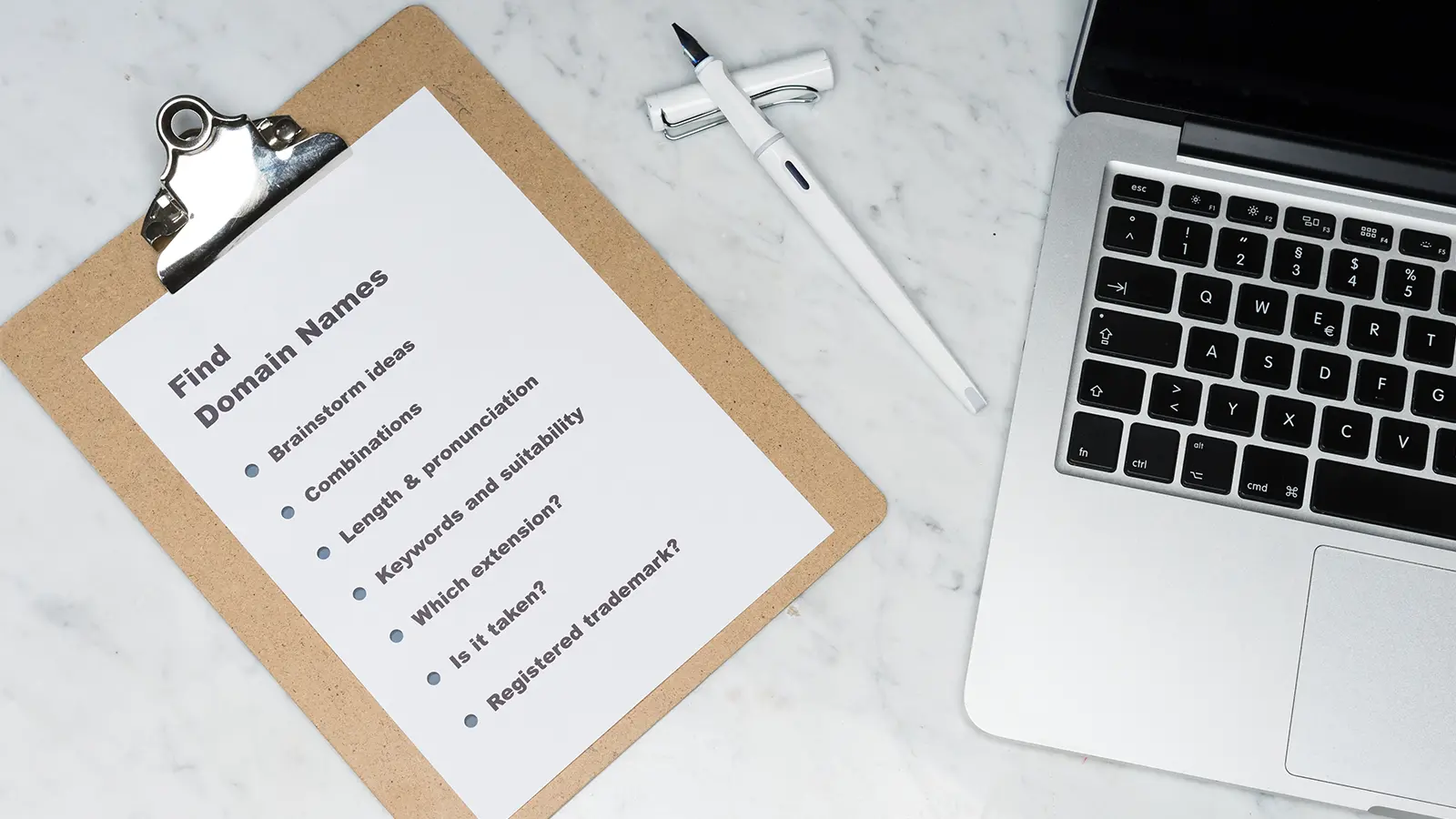 domain name checklist