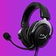 hyperx cloudx gaming headset on a purple background
