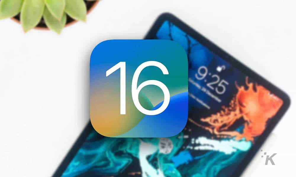 ios 16 icon with ipad background