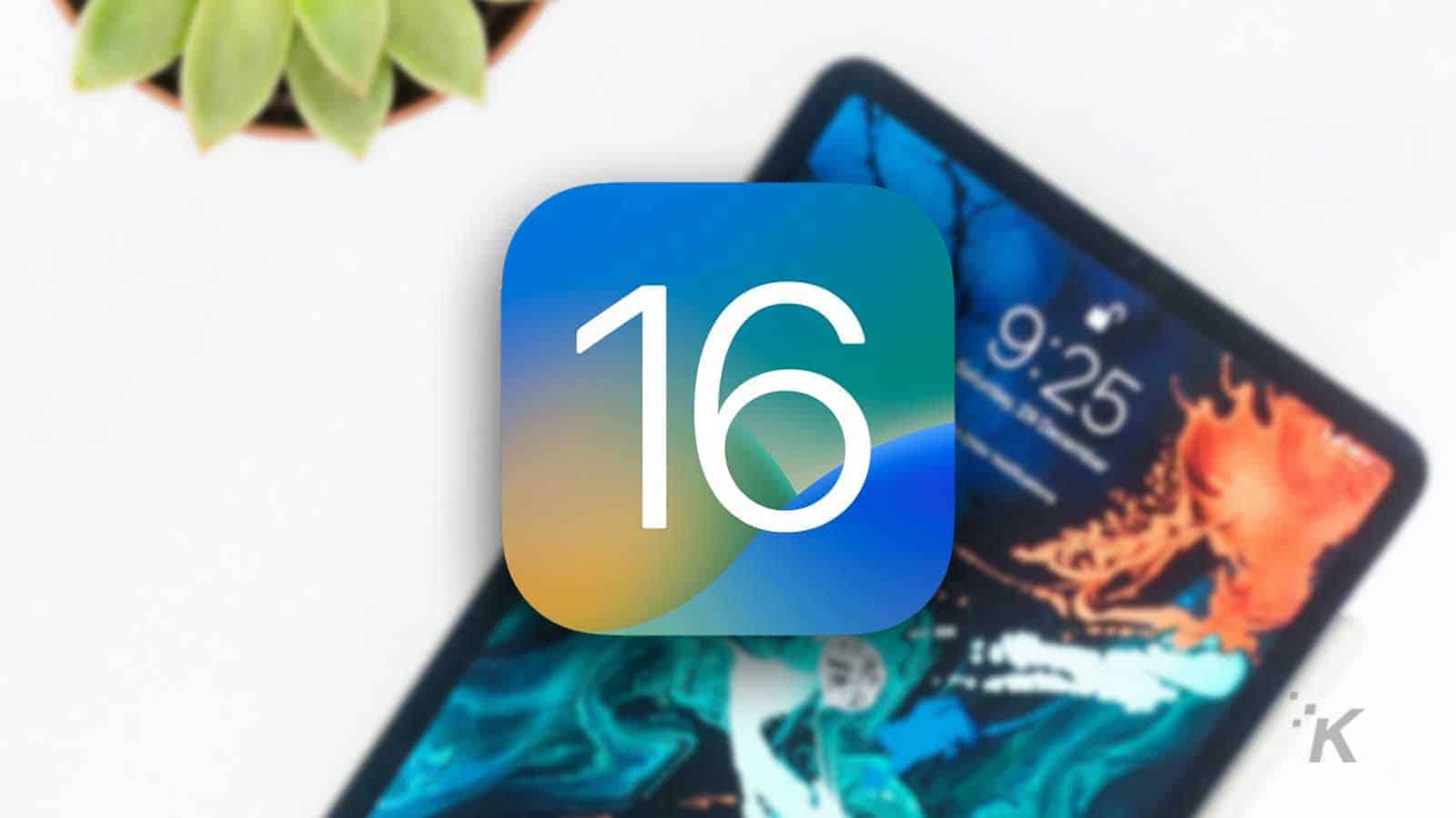 ios 16 icon with ipad background