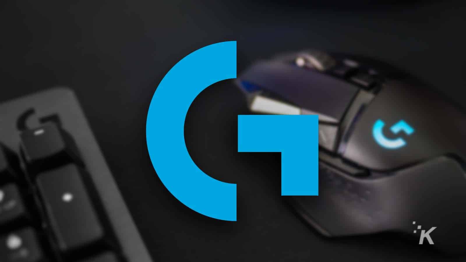 Logitech g logo with blurred background