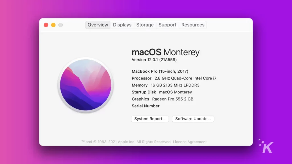 macos monterey check mac version screen