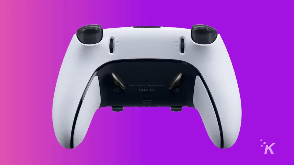 ps5 dualsense edge controller on purple background