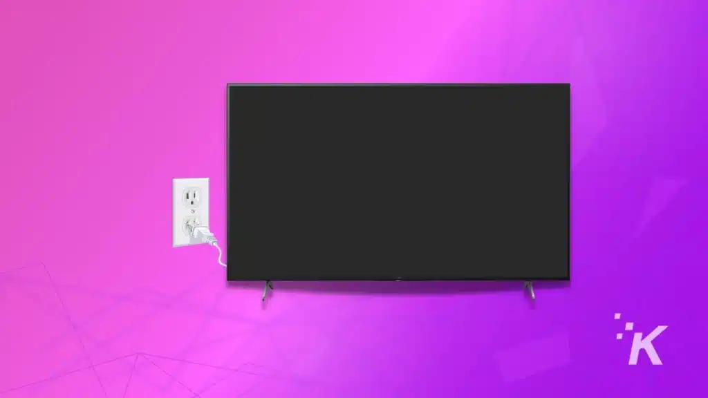 tv screen with power cord image