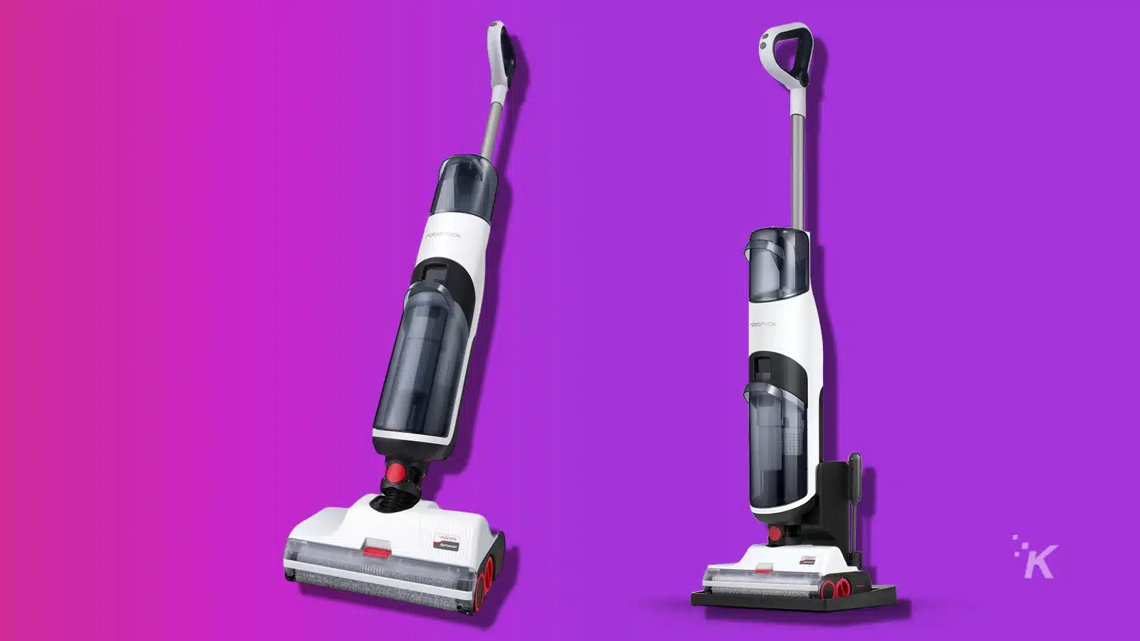 roborock dyad wet dry vacuum on a purple background for knowtechie giveaway