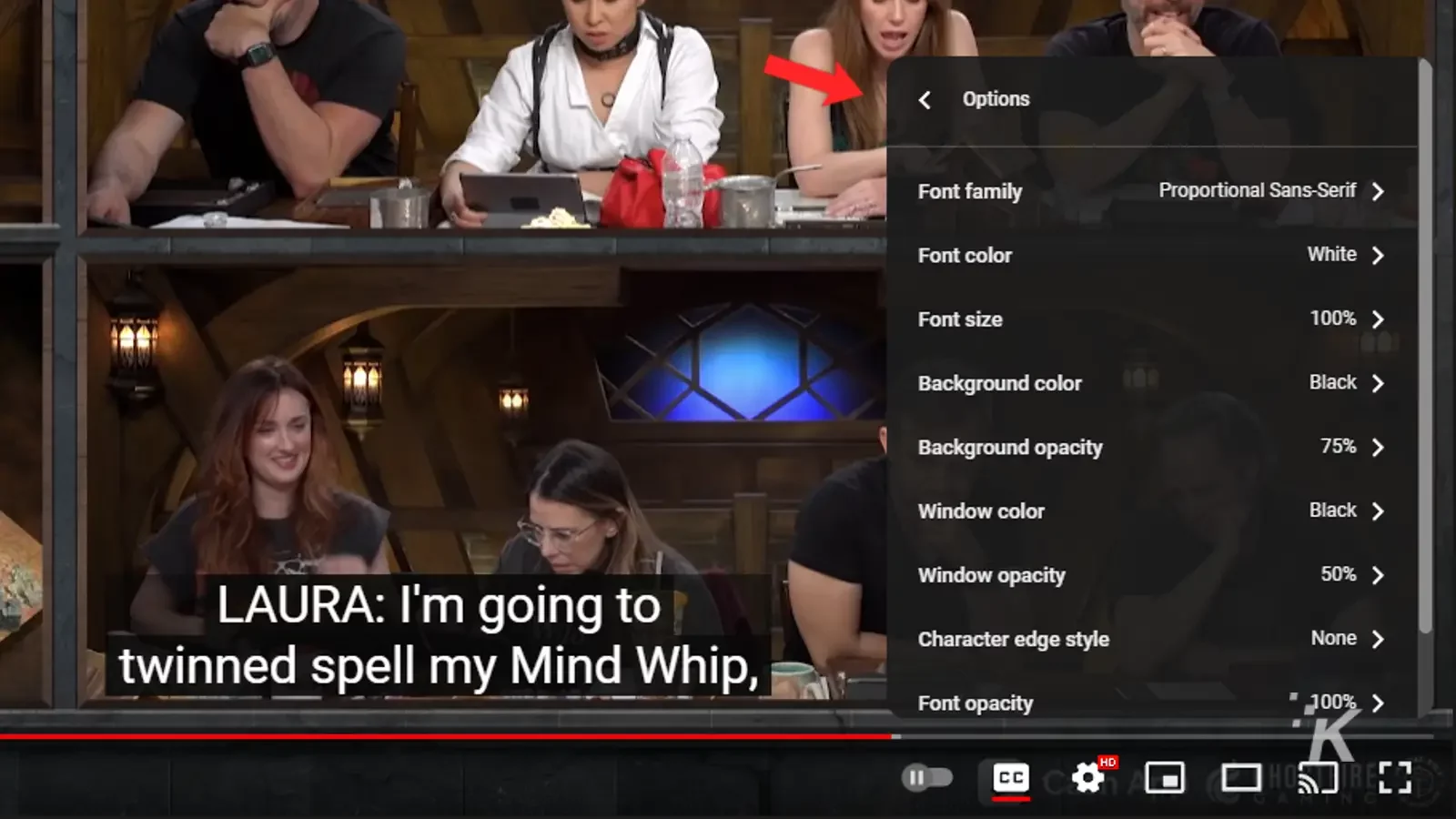 youtube video subtitles more options