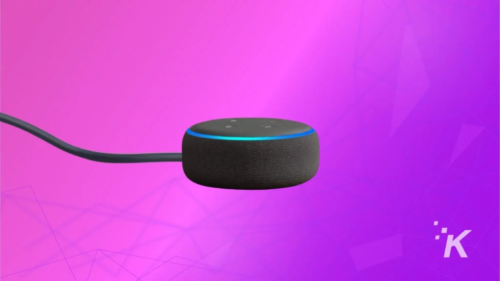 Alexa on purple background