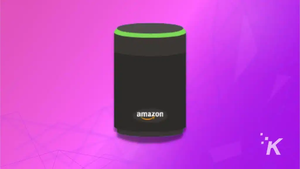 Alexa device image on background