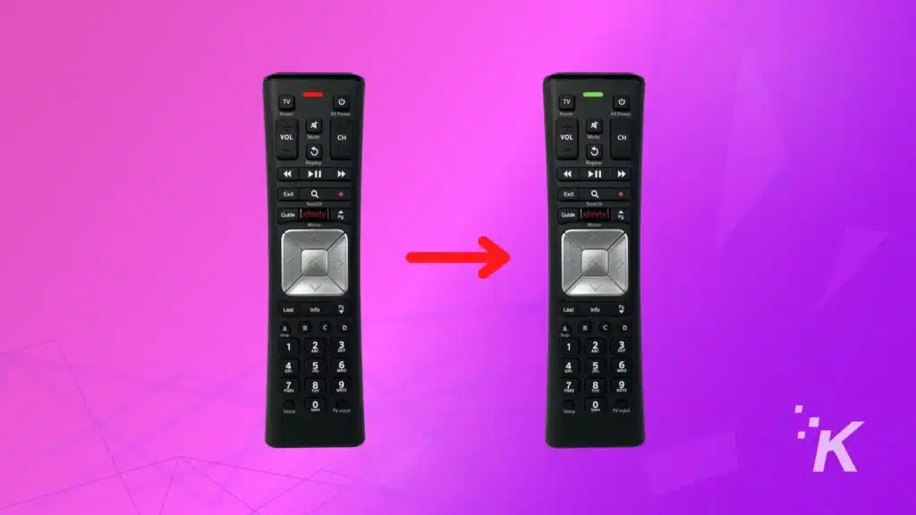 Showing instructions on Xfinity remote