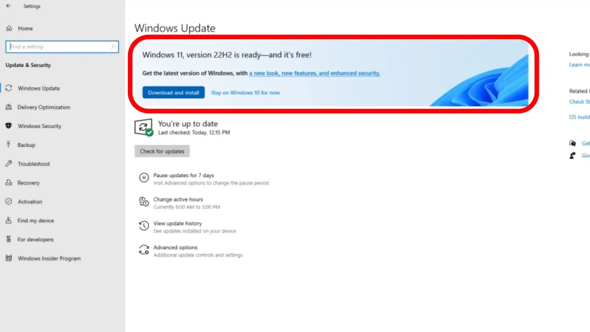 windows 10 update