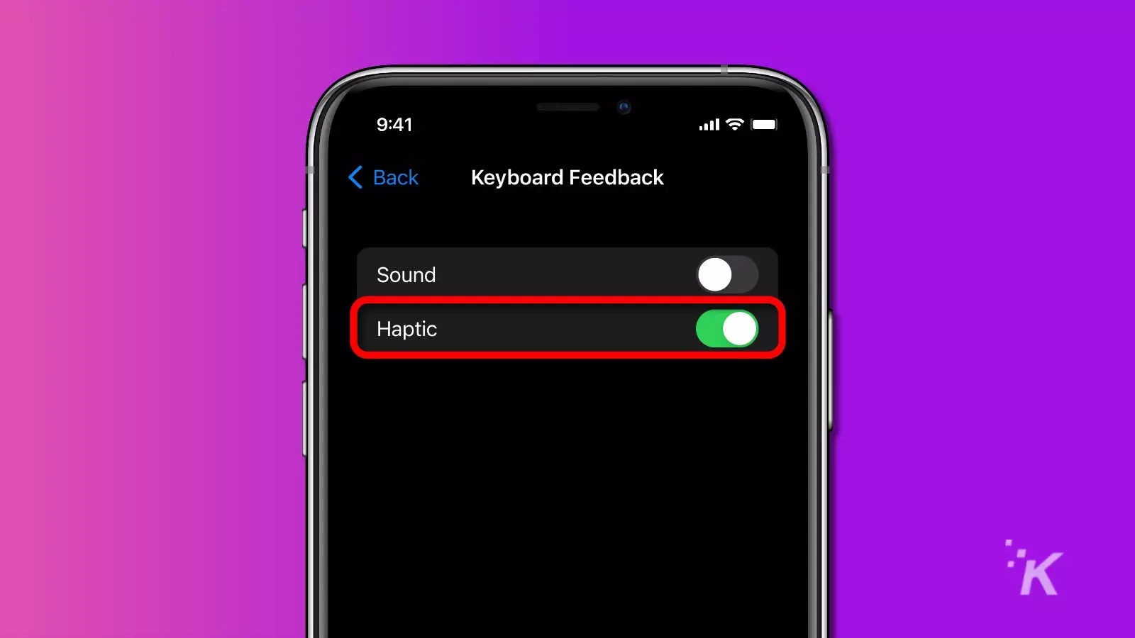 ios 16 settings haptic feedback iphone keyboard