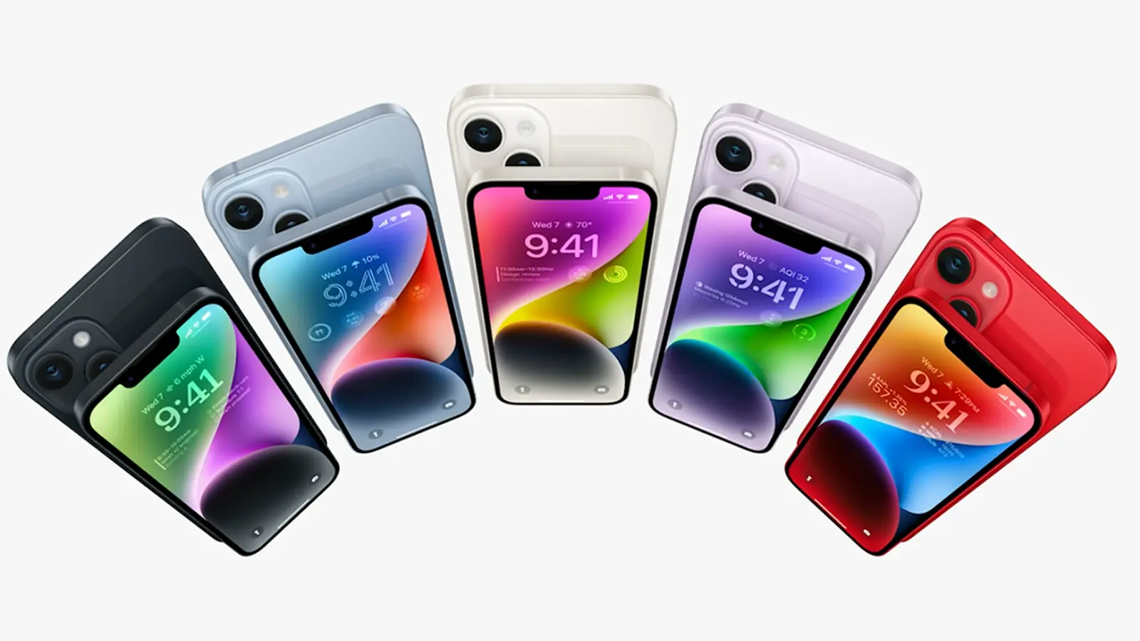 Iphone 14 in different colors