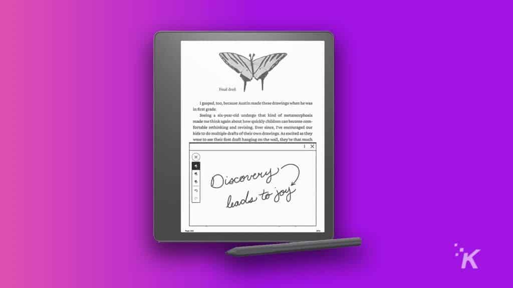 kindle scribe ereader with pen