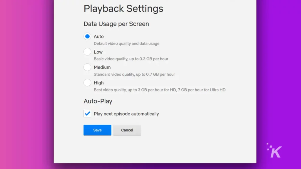 netflix playback