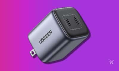 ugreen 45w fast charger on purple background