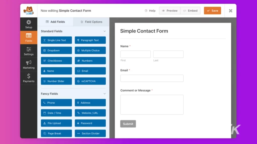 WPForms home page