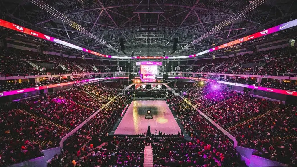 The basketball stadium