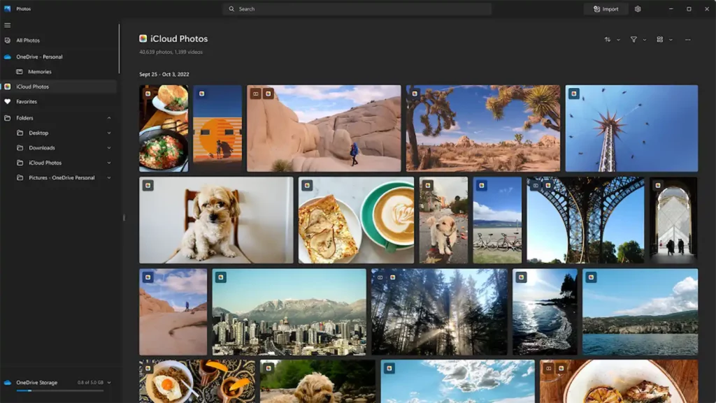 icloud photos app on windows 11 PC