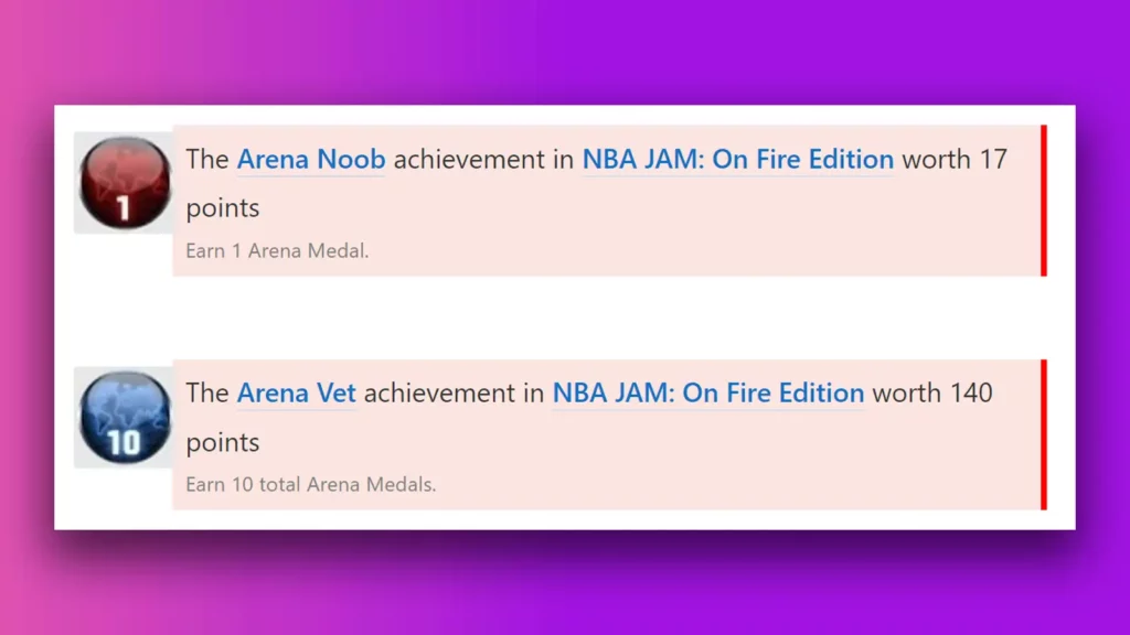 Nba jam online achievements