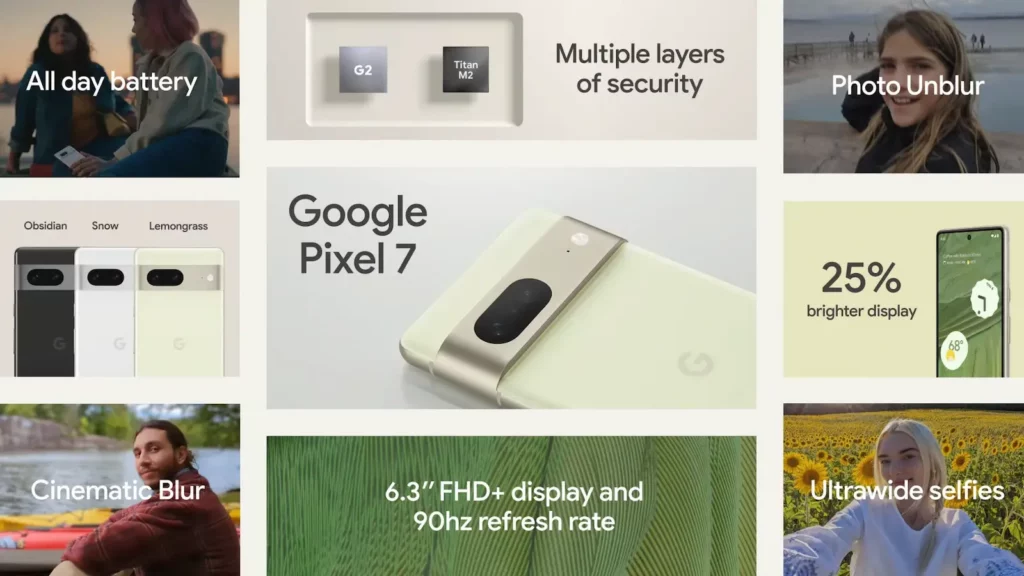 screenshot of pixel 7 details