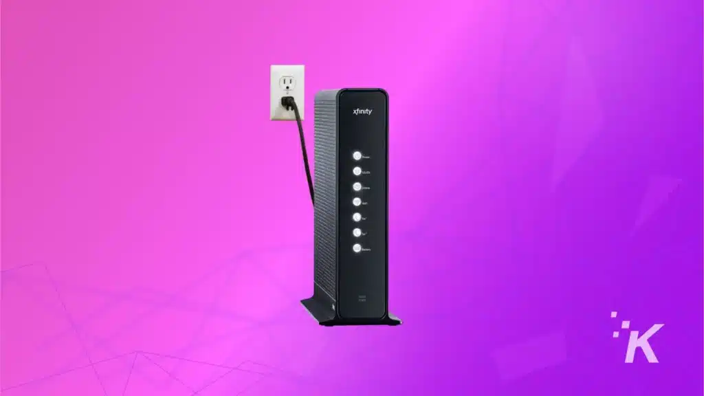 power source and router on the background