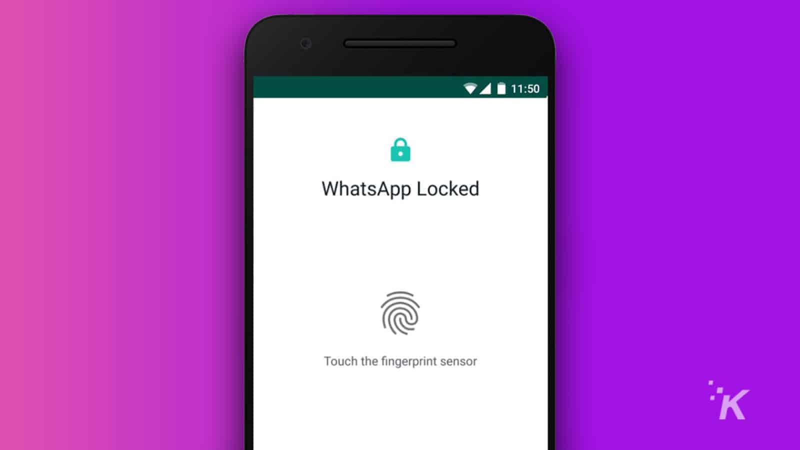 whatsapp fingerprint scanner