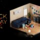 BLUETTI black Friday sale, showing living room in black background