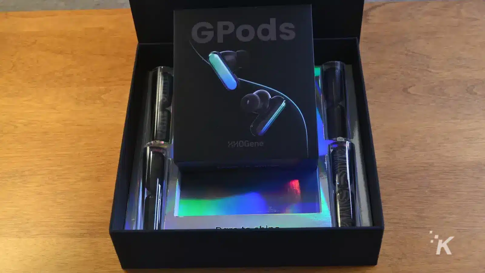 GPods earbuds in box