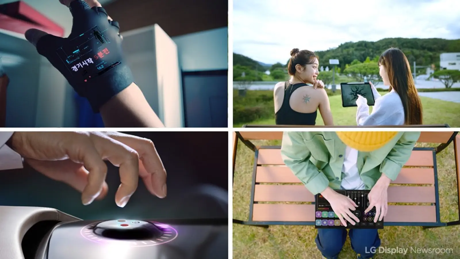 lg stretchable oled used in clothing, furniture and tablets