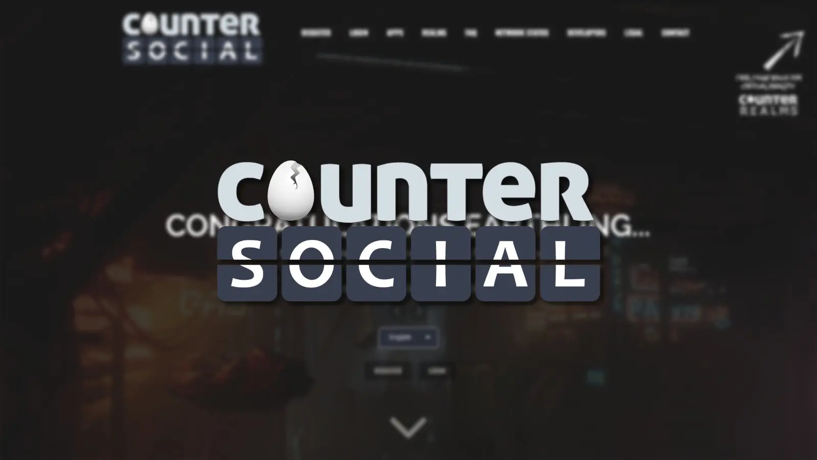 countersocial logo on blurred background