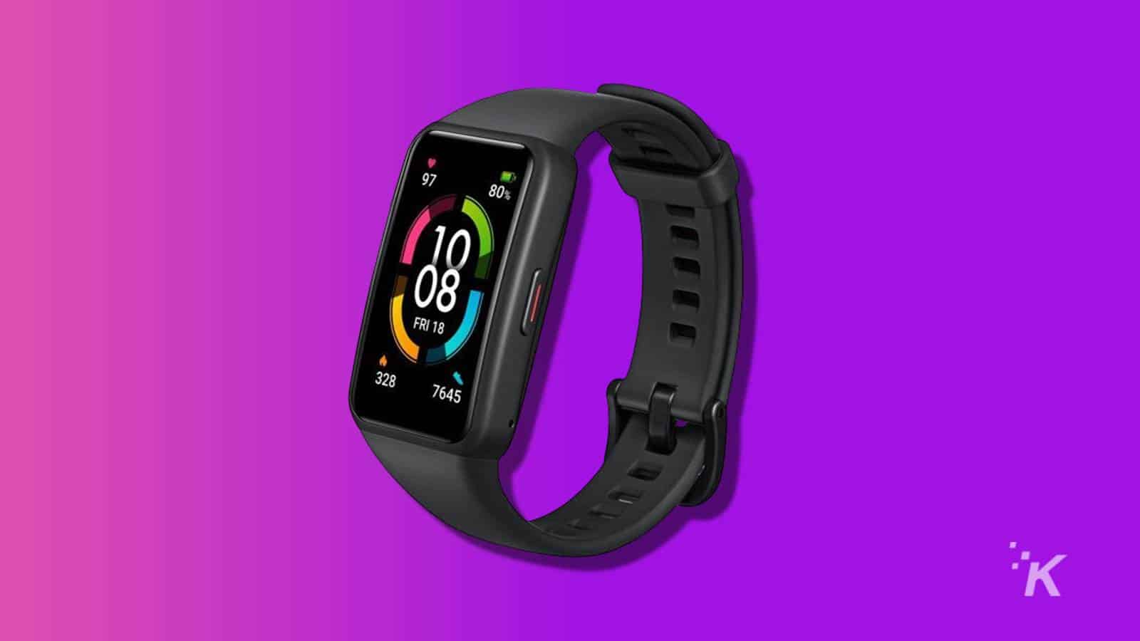 honor band 6 smart bracelet knowtechie background