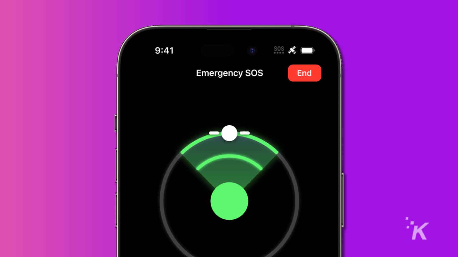 Iphone showing emergency sos