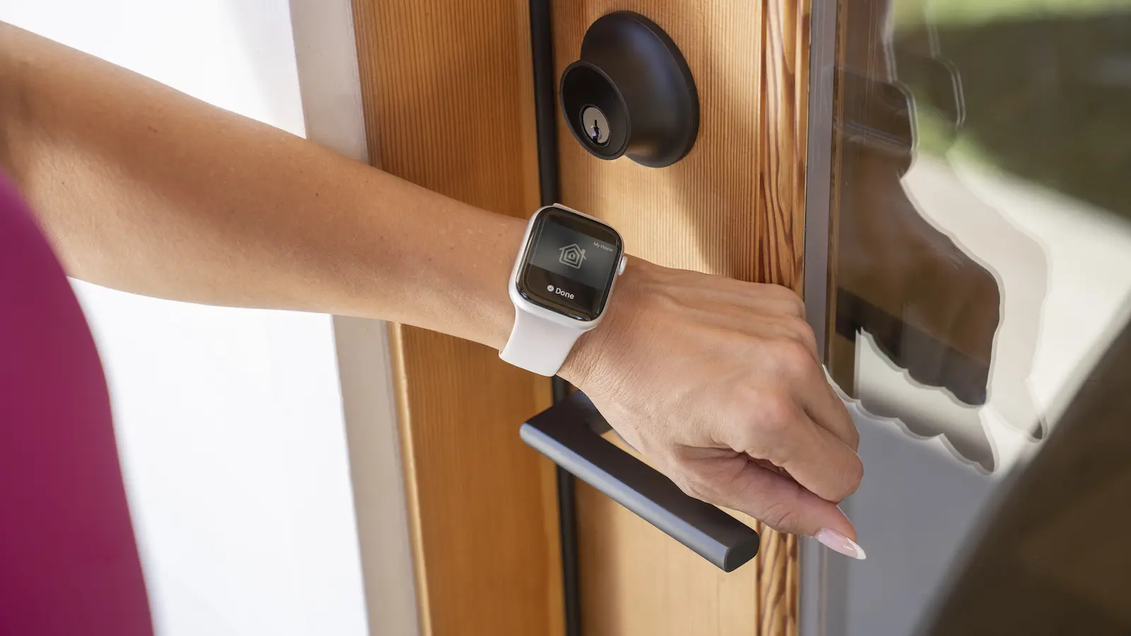 Apple watch being used to unlock level smart lock